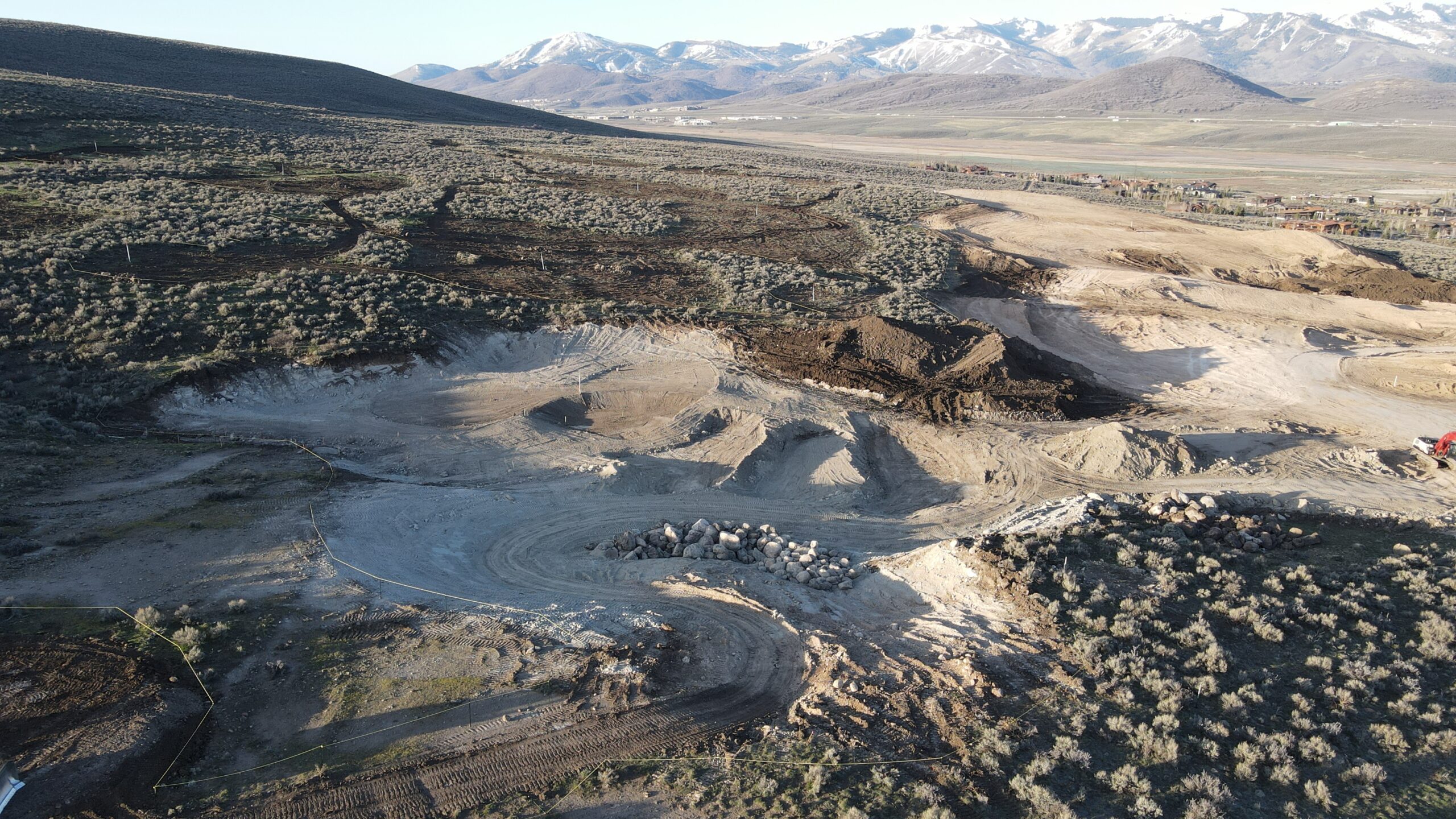 Golf course during construction